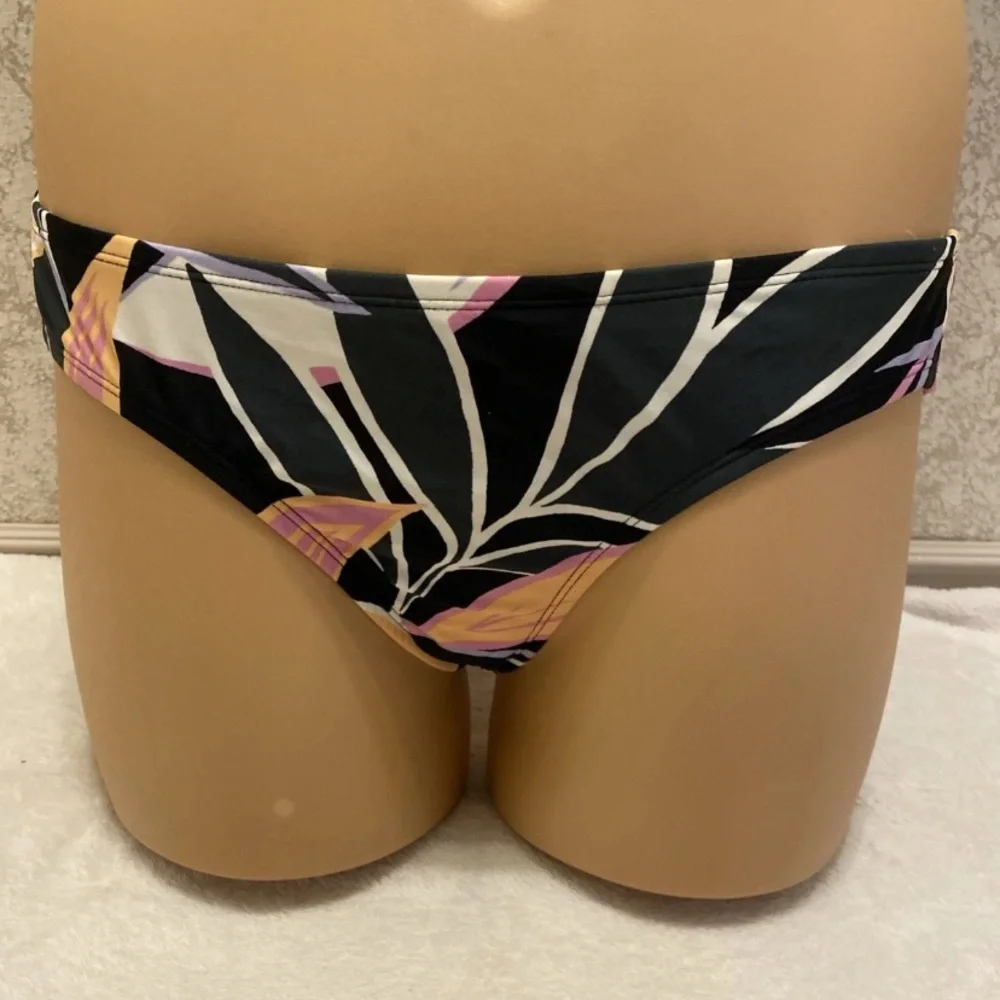 Black and Floral Bikini Set